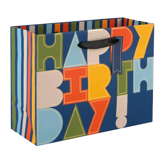 Medium Birthday Block Gift Bag by Celebrate It™